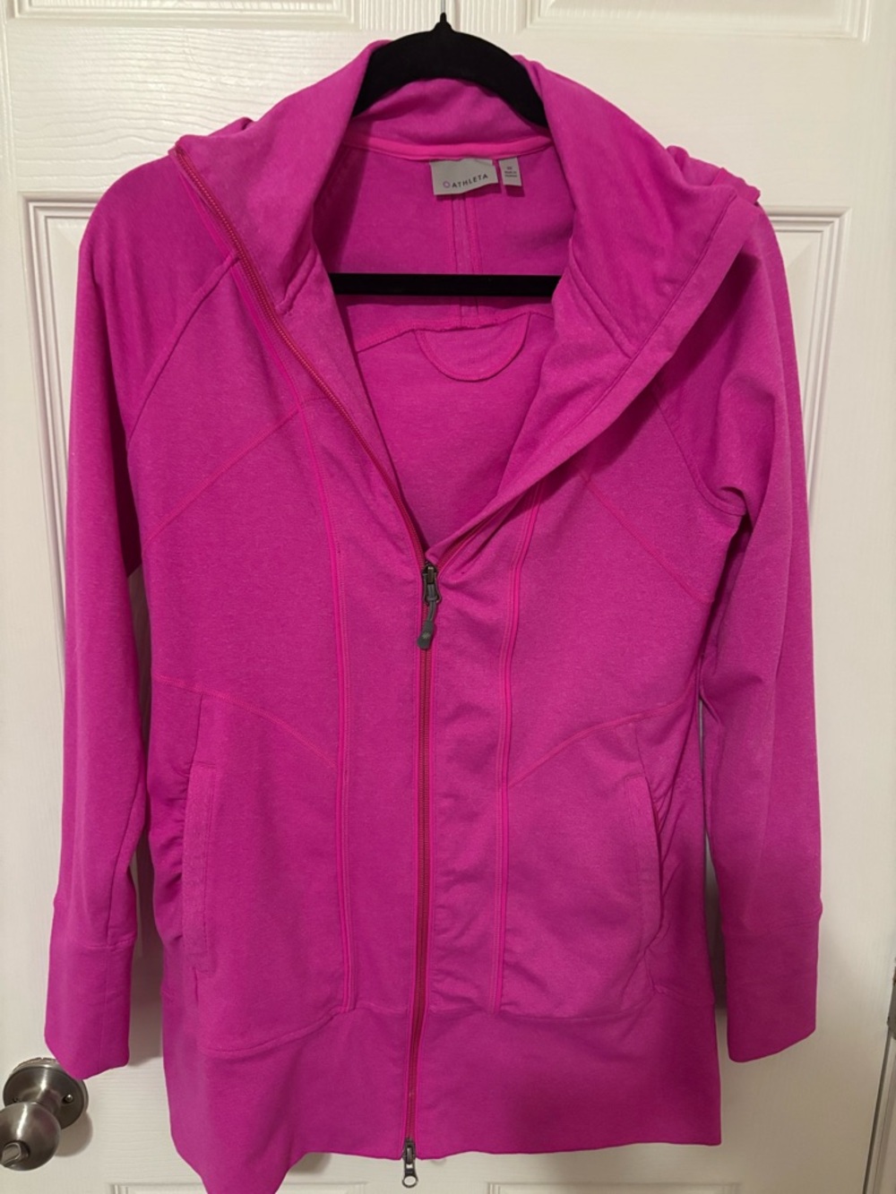Athleta Bright Fuchsia Zip-Up Hoodie